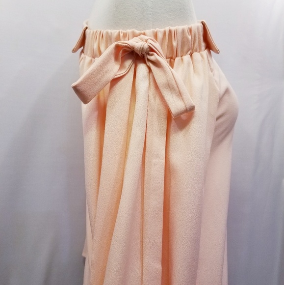 Off Shoulder Blouse Bowknot Pretty Peachy Pink - Picture 7 of 8